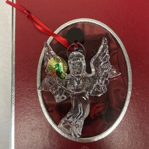 Waterford Crystal Angel with Red Ribbon